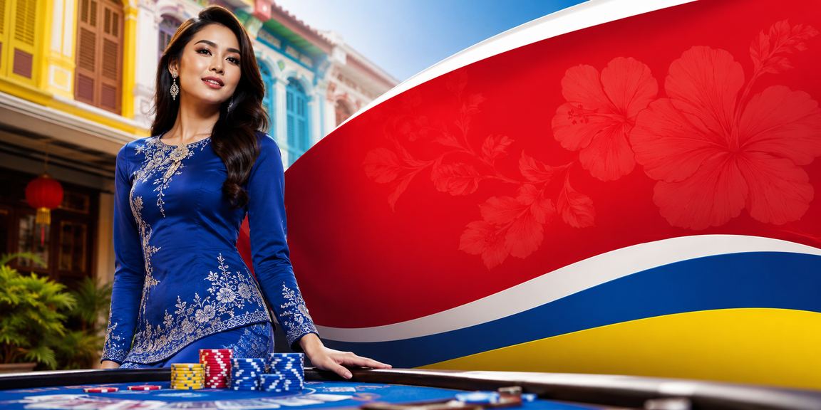 Suasana kasino hiburan di Penang dengan pakaian tradisional baju kurung